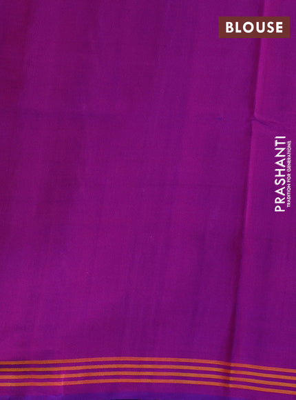 Rajkot patola silk saree dark blue and purple with allover ikat weaves and ikat woven border