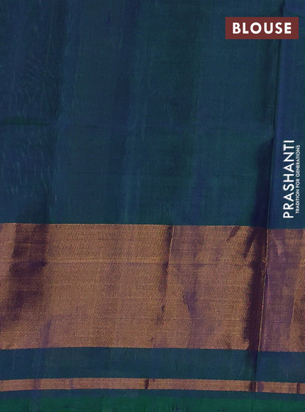 Rajkot patola silk saree purple and dual shade of bluish green with allover ikat butta weaves and ikat woven zari border