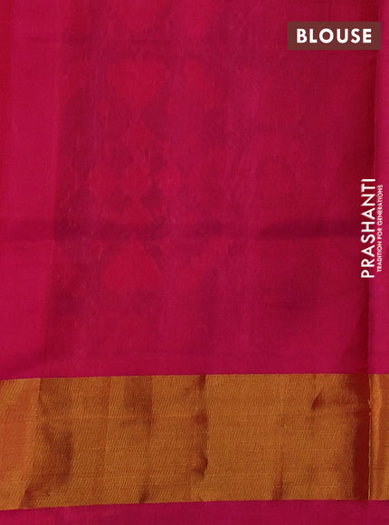 Rajkot patola silk saree teal blue and purple with allover ikat weaves and ikat woven zari border
