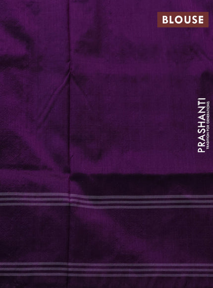 Pochampally silk saree purple with allover ikat weaves and rettapet border