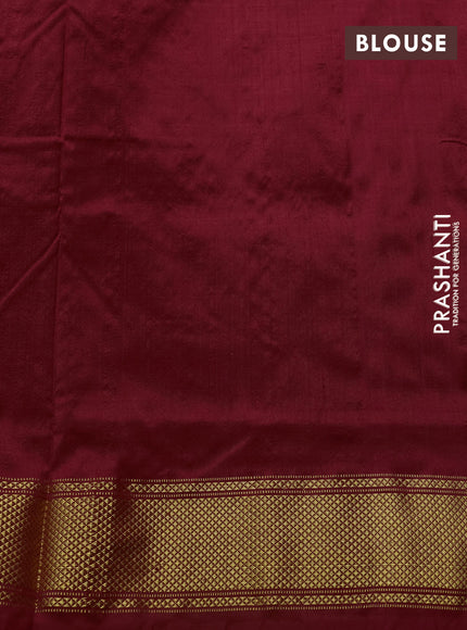 Pochampally silk saree mustard yellow and red with allover ikat weaves and zari woven border