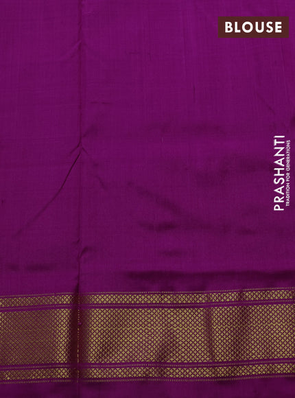 Pochampally silk saree purple with allover ikat weaves and zari woven border