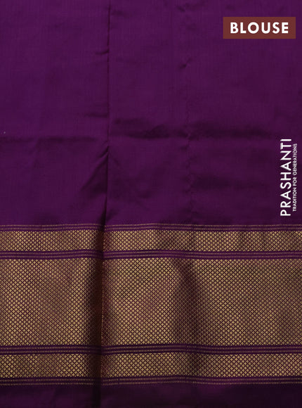 Pochampally silk saree pastel purple and purple with allover ikat weaves and long zari woven border