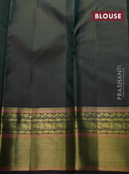 Pure kanchipuram silk saree jamun shade with allover vairaosi pattern & zari buttas and zari woven border