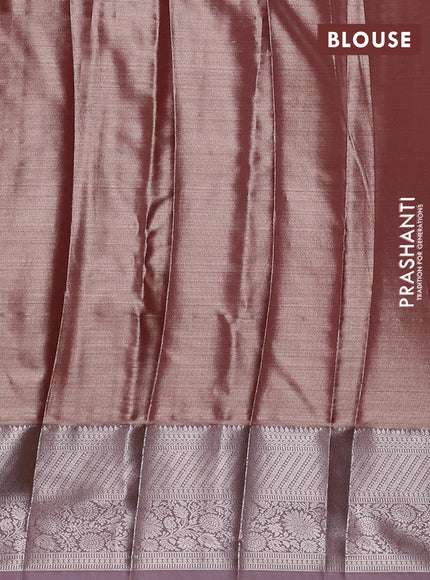 Bangalori tissue silk saree maroon with allover zari woven brocade weaves and zari woven border
