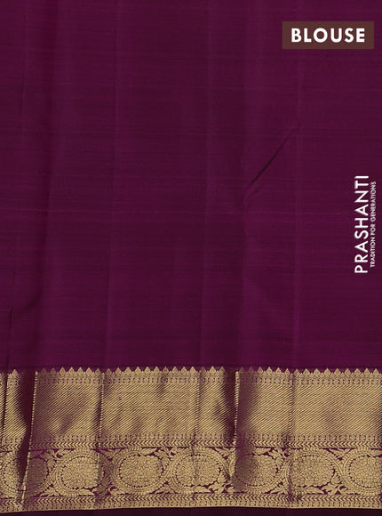 Pure kanchipuram silk saree magenta pink with allover zari weaves & buttas and zari woven border