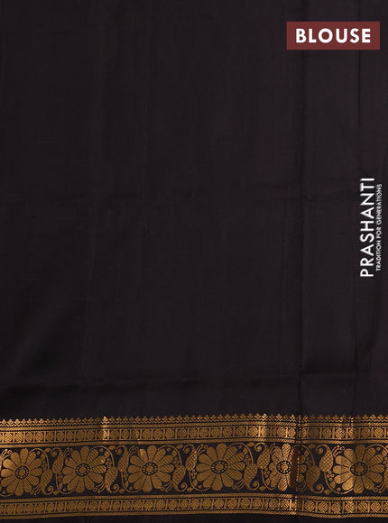 Pure uppada silk saree pastel purple and coffee brown with silver & gold zari woven buttas and zari woven border