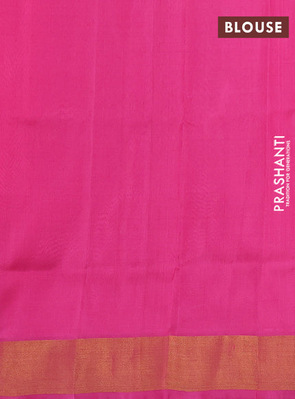 Pure uppada silk saree light pink with allover silver & gold zari woven buttas and zari woven border