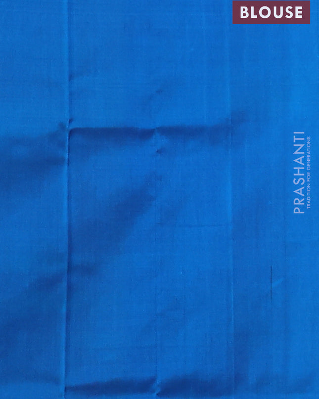 Pure uppada silk saree pink and cs blue with silver & gold zari woven buttas and long zari woven border