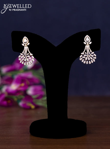 Zircon necklace with cz stones in gold finish