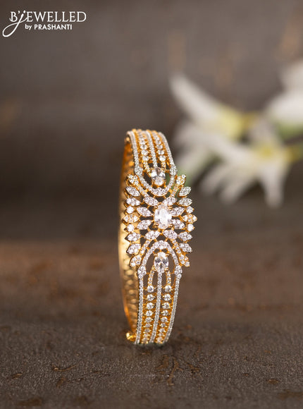 Bracelets with cz stones in gold finish