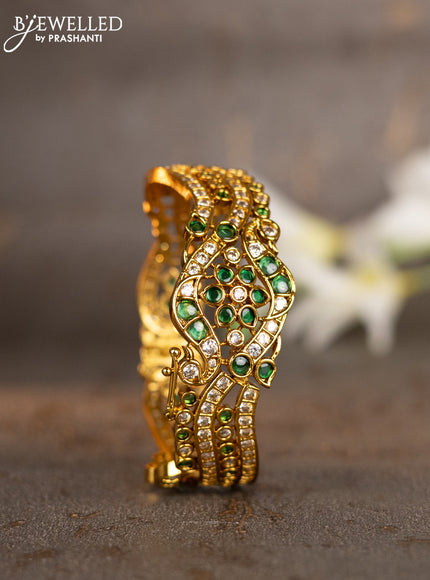 Bracelets with emerald and cz stones