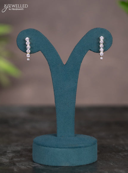 Zircon necklace with cz stones in gold finish