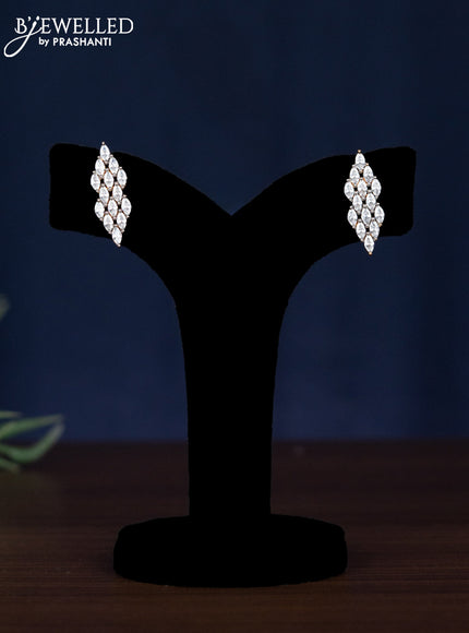 Zircon necklace with cz stones in gold finish