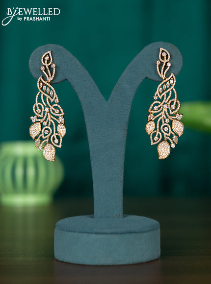 Earrings with cz stones in victorian finish