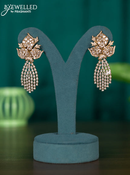 Earrings with cz stones in victorian finish