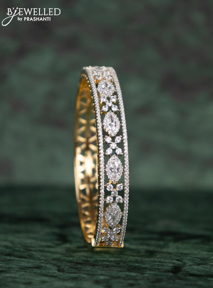 Zircon bracelets with cz stones in gold finish