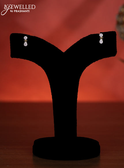 Zircon haaram with cz stones in gold finish