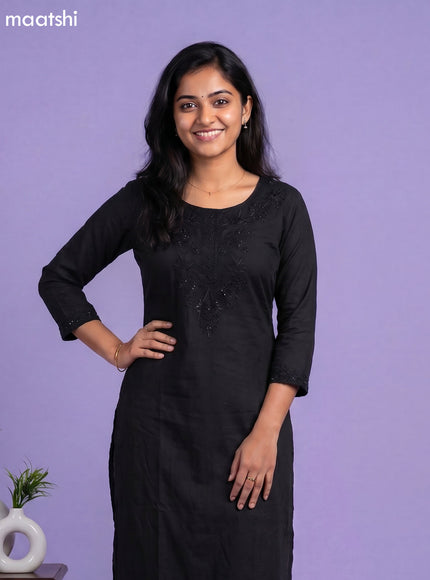 Black with allover Zari Work Embroidery Salwar Suits