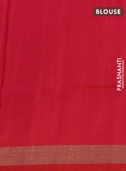 Pure uppada silk saree dual shade of pinkish orange with silver & gold zari woven buttas and jamdhani design pallu