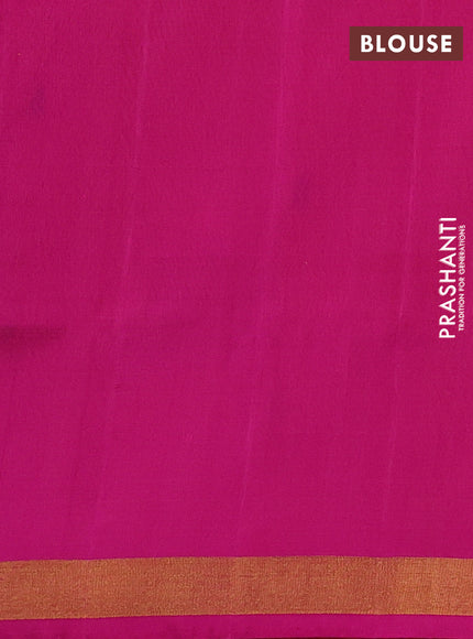 Pure uppada silk saree yellow and pink with thread woven thilak buttas and jamdhani design pallu
