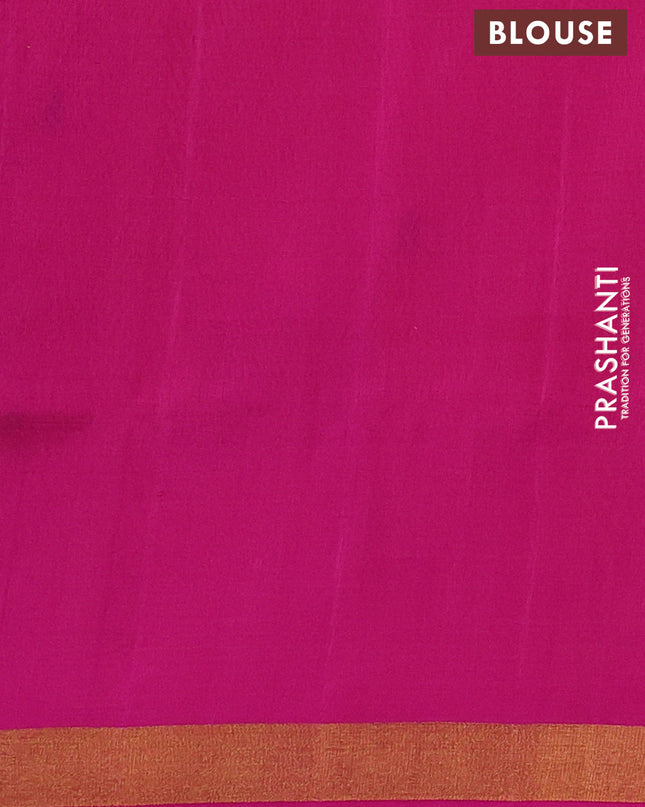 Pure uppada silk saree yellow and pink with thread woven thilak buttas and jamdhani design pallu