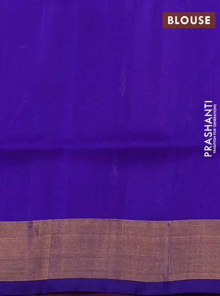 Pure uppada silk saree pink with silver & gold zari woven thilak buttas and jamdhani design pallu