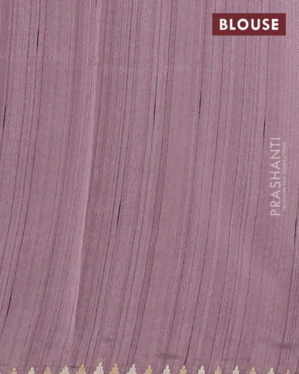 Art tussar saree pastel purple with embroidery work and embroidery work border