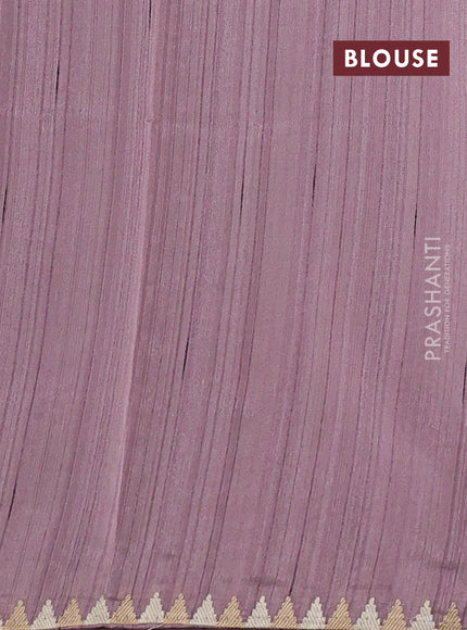 Art tussar saree pastel purple with embroidery work and embroidery work border
