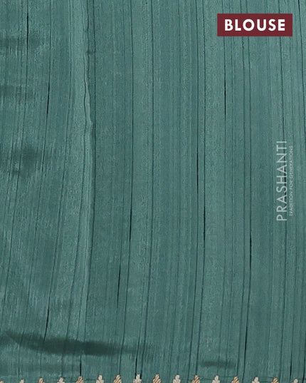 Art tussar saree pastel green with embroidery work and embroidery work border