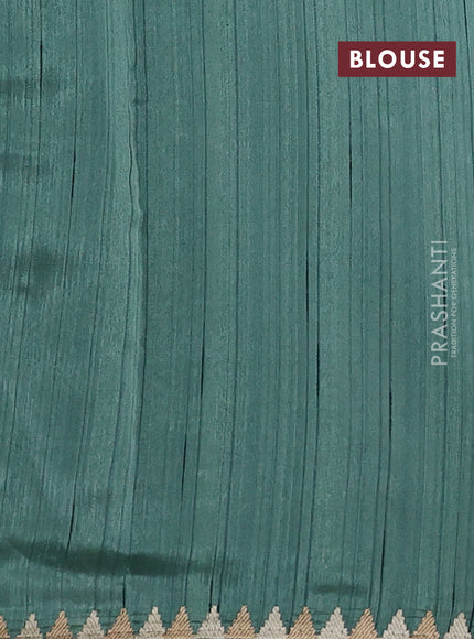 Art tussar saree pastel green with embroidery work and embroidery work border