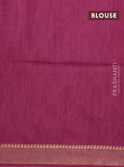 Munga tussar silk saree maroon with allover patola prints and zari woven border