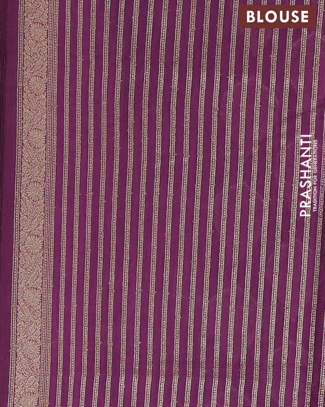 Banarasi silk cotton saree navy blue and mauve pink with allover zari woven buttas and zari woven border