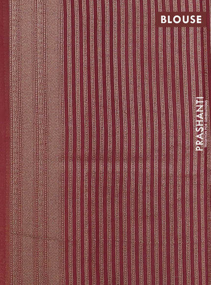 Banarasi silk cotton saree pale yellow and pastel maroon with allover zari woven buttas and zari woven border