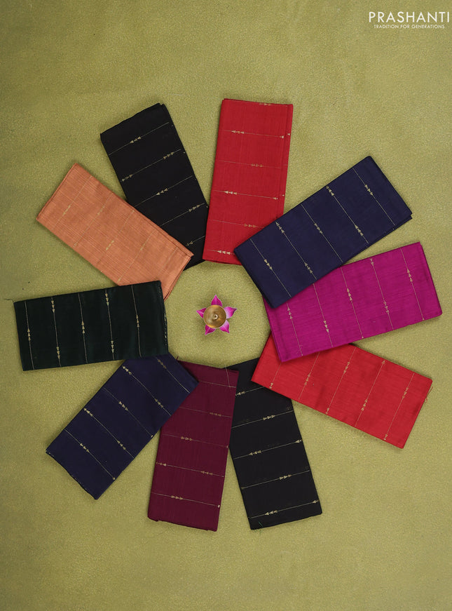 Raw silk blouse bits multi colour and pack of 10