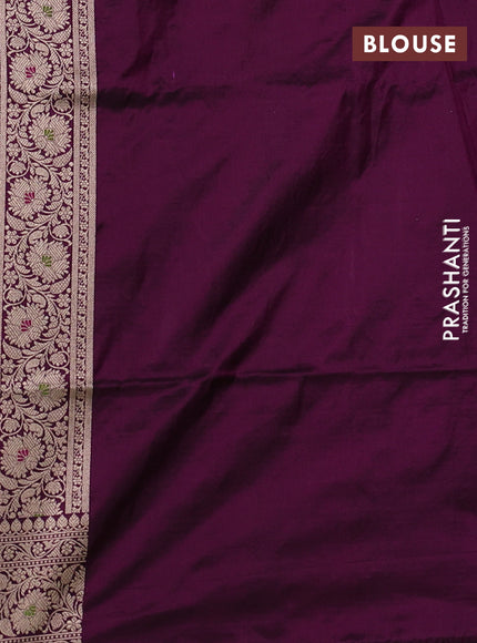 Banarasi uppada silk saree green with allover zari woven brocade weaves and zari woven border