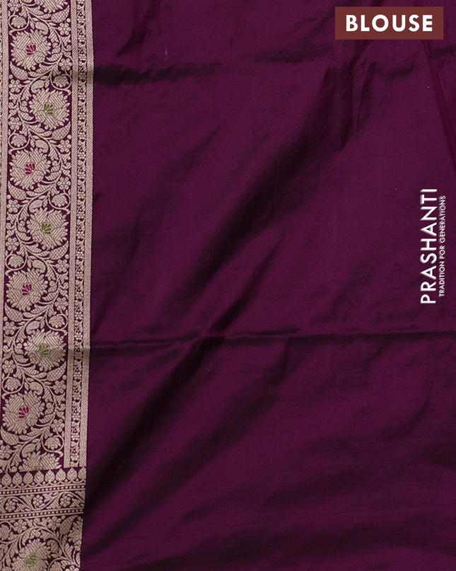 Banarasi uppada silk saree green with allover zari woven brocade weaves and zari woven border