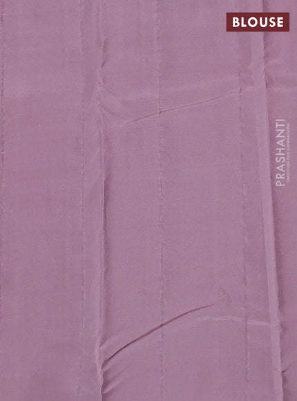 Kanchipuram silk saree maroon and pastel pink with zari woven buttas in borderless style