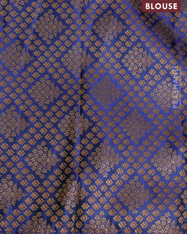 Tissue silk saree dual shade of purple with beaded work and lace work embroidery border