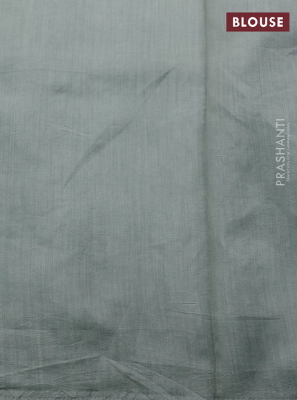 Tissue silk saree pastel green with allover embroidery work