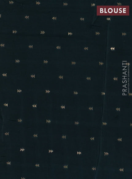 Semi mysore silk saree sandal and green with half & half style and long zari woven border
