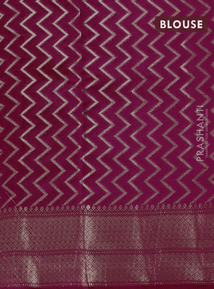 Banarasi poona silk saree pink with allover zari weaves and zari woven border