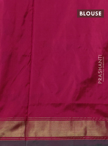 Pochampally silk saree dual shade of pink and green with allover patola weaves and zari woven border