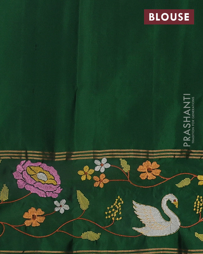 Pure soft silk saree purple shade and green with allover zari weaves and zari woven embroidery border