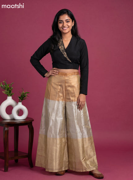 Black and Gold Beige Embroidery work Indo Western Style