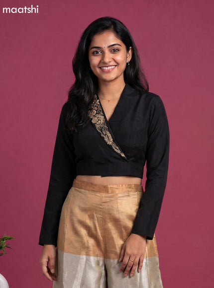 Black and Gold Beige Embroidery work Indo Western Style
