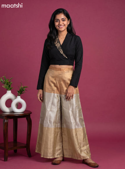 Black and Gold Beige Embroidery work Indo Western Style