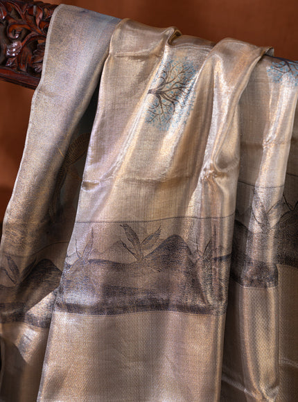 Tissue Kanchipuram Gold And With Butta Style