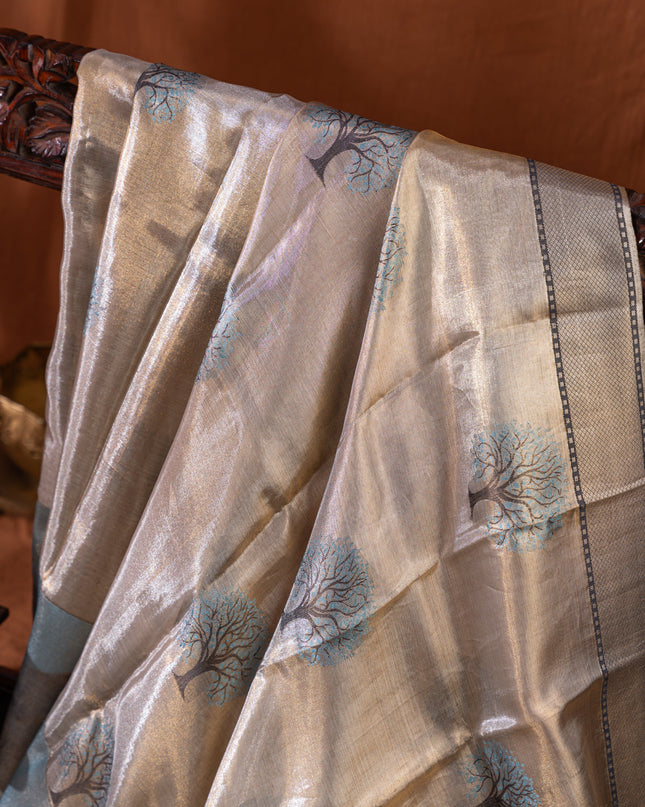 Tissue Kanchipuram Gold And With Butta Style