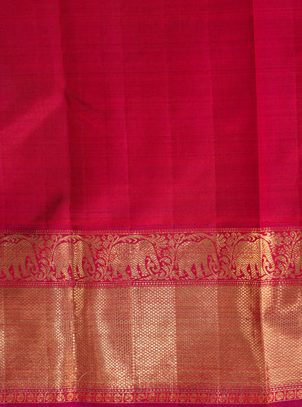Kanchipuram Silk Dark Pink And With Brocade Pattern
